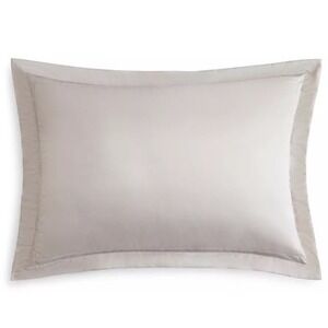 Hudson Park 680 Thread Count Cotton Sateen KING Pillowsham Pewter MSRP $115